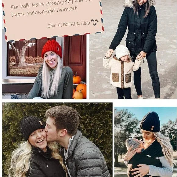 Women’s Knit Fleece Lined Winter Beanie Hat Cozy Warm Cold Weather - Picture 5 of 6